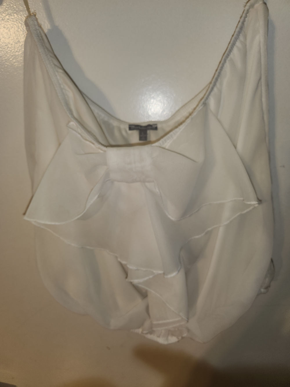 Charlotte Russe Cream Ruffle Tube Top